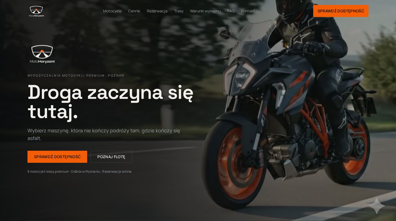 Podgląd strony MotoHoryzont — Wypożyczalnia motocykli